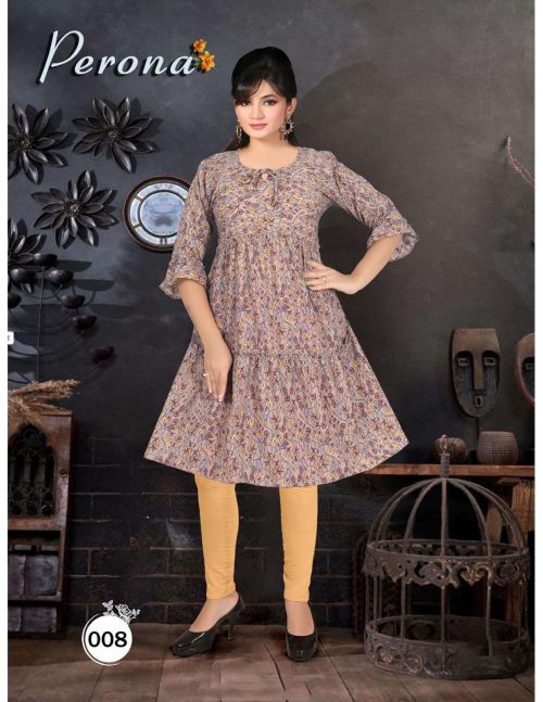 Moksha Perona Vol 1 Georgette Printed Kurtis Catalog
